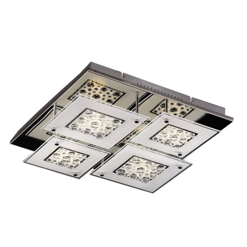Flush mount ceiling light Lux Laax – flush mount ceiling lights in chrome and metal