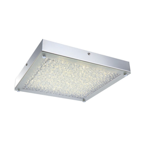 Flush mount ceiling light Lux Adam Square – flush mount ceiling lights in chrome and metal