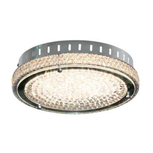 Flush mount ceiling light Lux Nino Round – flush mount ceiling lights in chrome and metal