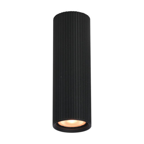 Surface mounted ceiling light Lux Rilok – surface mounted ceiling lights in sandblasted black and aluminum