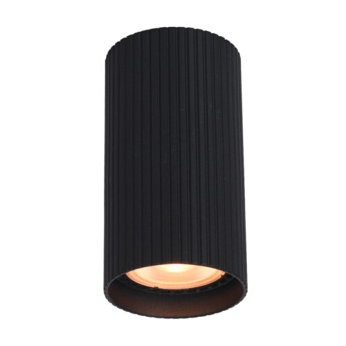 Surface mounted ceiling light Lux Rilok – surface mounted ceiling lights in sandblasted black and aluminum