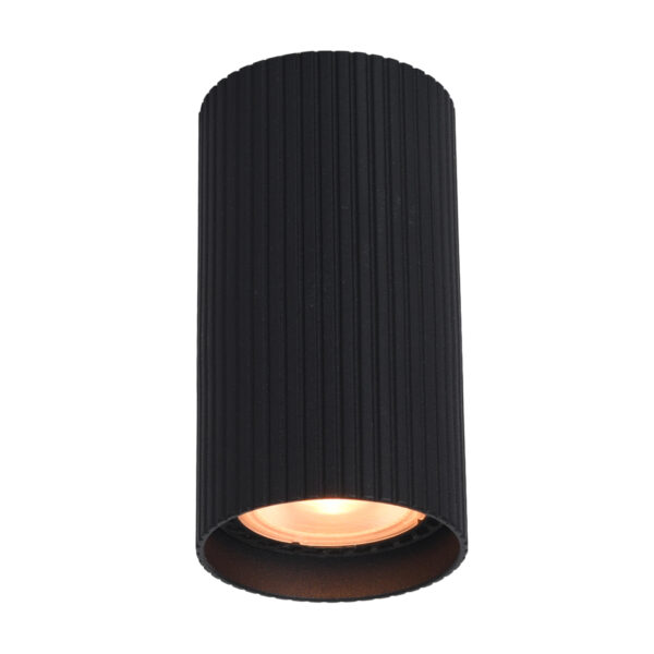 Surface mounted ceiling light Lux Rilok – surface mounted ceiling lights in sandblasted black and aluminum