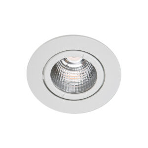 Recessed ceiling light Lux Torres Adjust IP44 – minimalist recessed ceiling light in white and aluminum