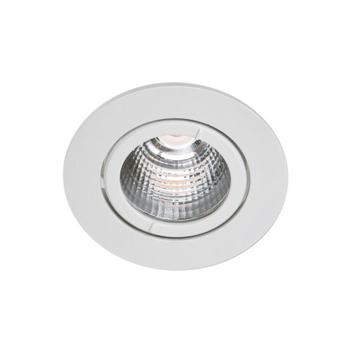 Recessed ceiling light Lux Torres Adjust IP44 – minimalist recessed ceiling light in white and aluminum