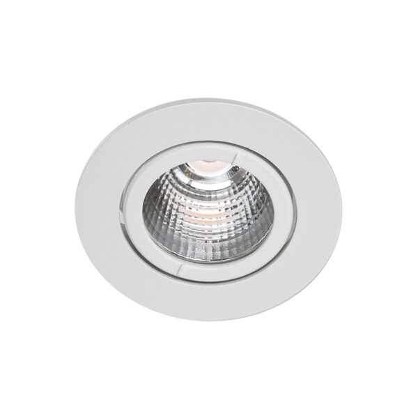 Recessed ceiling light Lux Torres Adjust IP44 – minimalist recessed ceiling light in white and aluminum