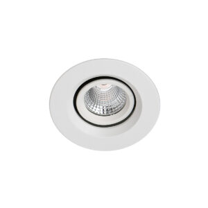 Recessed ceiling light Lux Torres Deep Adjust IP44 – minimalist recessed ceiling light in white and aluminum