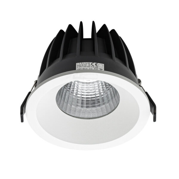 Recessed ceiling light Lux Rezzo – minimalist recessed ceiling light in white and aluminum