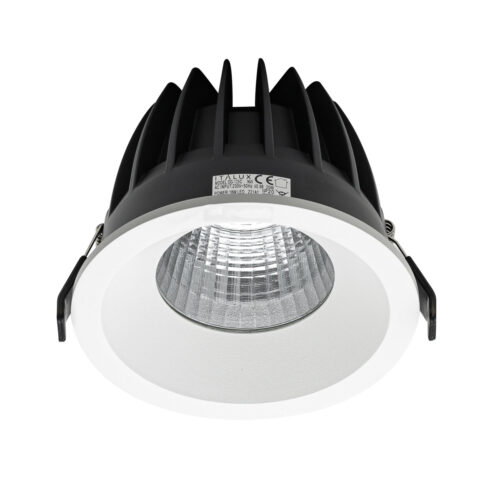 Recessed ceiling light Lux Rezzo 18w – minimalist recessed ceiling light in white and aluminum