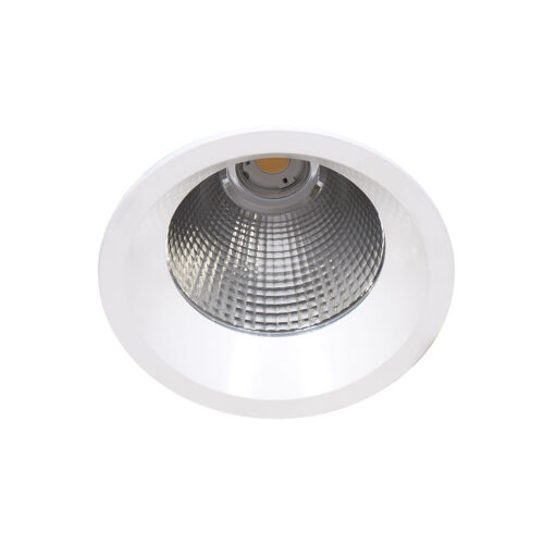 Recessed ceiling light Lux Kerez IP54 – minimalist recessed ceiling light in white and aluminum