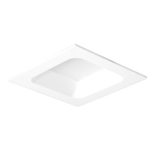 Recessed ceiling light Lux Rossi Square IP44 – minimalist recessed ceiling light in white and aluminum