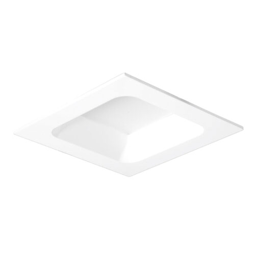 Recessed ceiling light Lux Rossi Square IP44 – minimalist recessed ceiling light in white and aluminum