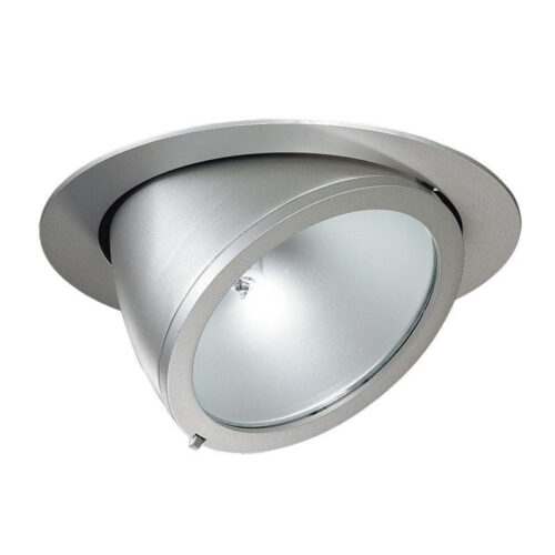 Recessed ceiling light Lux Vaerno – minimalist recessed ceiling light in silver and aluminium