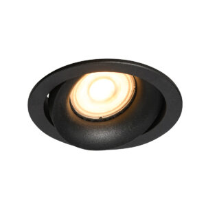 Recessed ceiling light Lux Oker 10w – minimalist recessed ceiling light in sandblasted black and aluminum