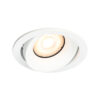 Recessed ceiling light Lux Oker – minimalist recessed ceiling light in sandy white and aluminum