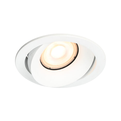 Recessed ceiling light Lux Oker – minimalist recessed ceiling light in sandy white and aluminum
