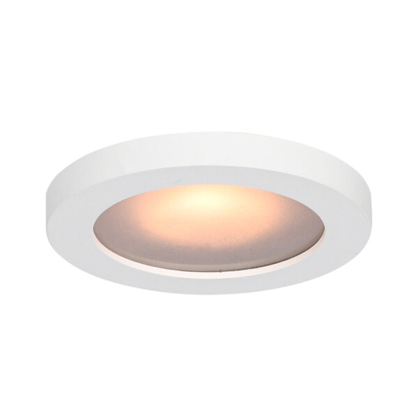 Recessed ceiling light Lux Antar – minimalist recessed ceiling light in sandy white and aluminum