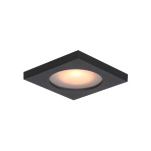 Recessed ceiling light Lux Antar – minimalist recessed ceiling light in sandblasted black and aluminum