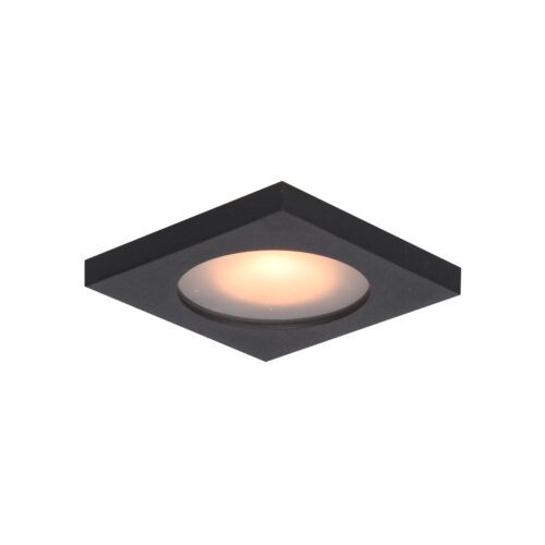 Recessed ceiling light Lux Antar – minimalist recessed ceiling light in sandblasted black and aluminum