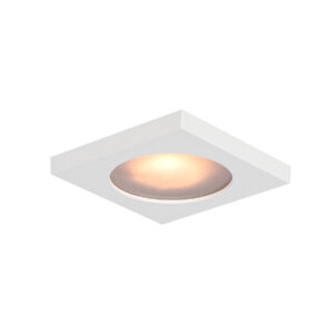 Recessed ceiling light Lux Antar – minimalist recessed ceiling light in sandy white and aluminum