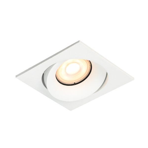 Recessed ceiling light Lux Ponar – minimalist recessed ceiling light in sandy white and aluminum