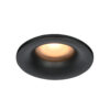 Recessed ceiling light Lux Barto – minimalist recessed ceiling light in sandblasted black and aluminium