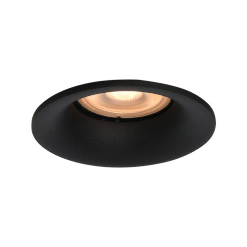 Recessed ceiling light Lux Barto 10w – minimalist recessed ceiling light in sandblasted black and aluminum