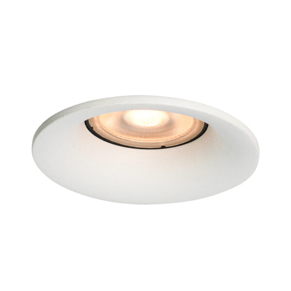 Recessed ceiling light Lux Barto – minimalist recessed ceiling light in sandy white and aluminum