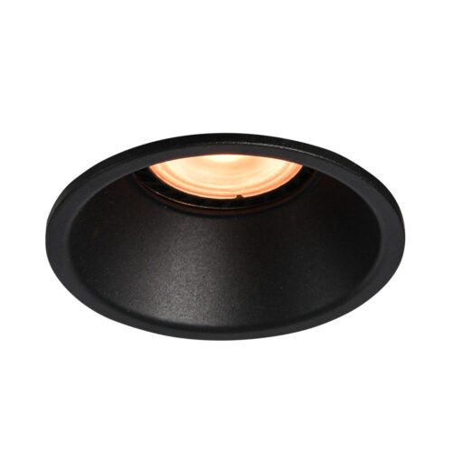 Recessed ceiling light Lux Barto – minimalist recessed ceiling light in sandblasted black and aluminum