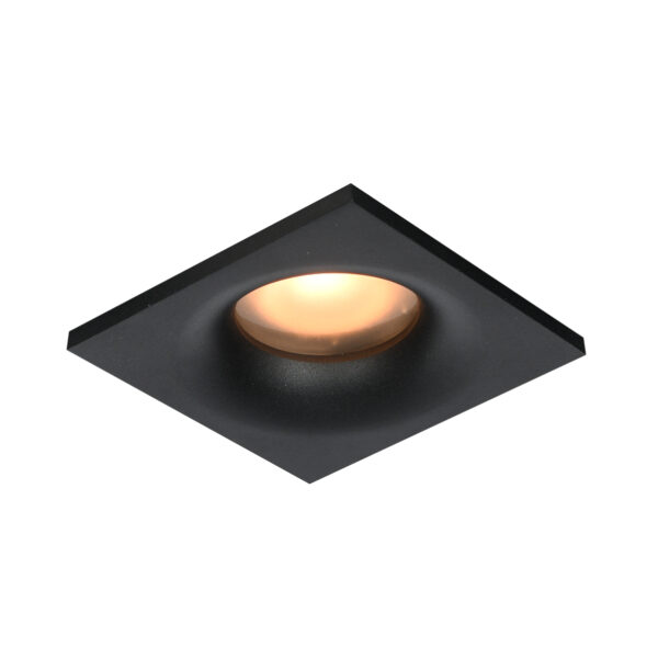 Recessed ceiling light Lux Naru – minimalist recessed ceiling light in sandblasted black and aluminium