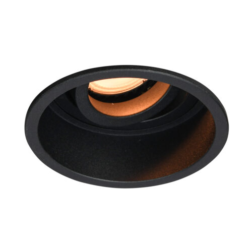 Recessed ceiling light Lux Gralte 10w – minimalist recessed ceiling light in sandblasted black and aluminum