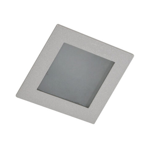Recessed ceiling light Lux Anselmo – minimalist recessed ceiling light in silver and aluminum
