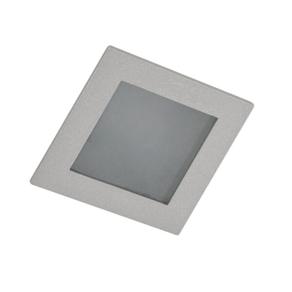 Recessed ceiling light Lux Anselmo – minimalist recessed ceiling light in silver and aluminum
