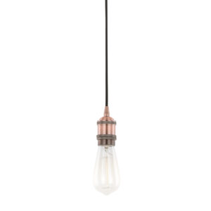 Pendant lamp holder Lux Classo – pendant lamp holders in red copper and aluminum