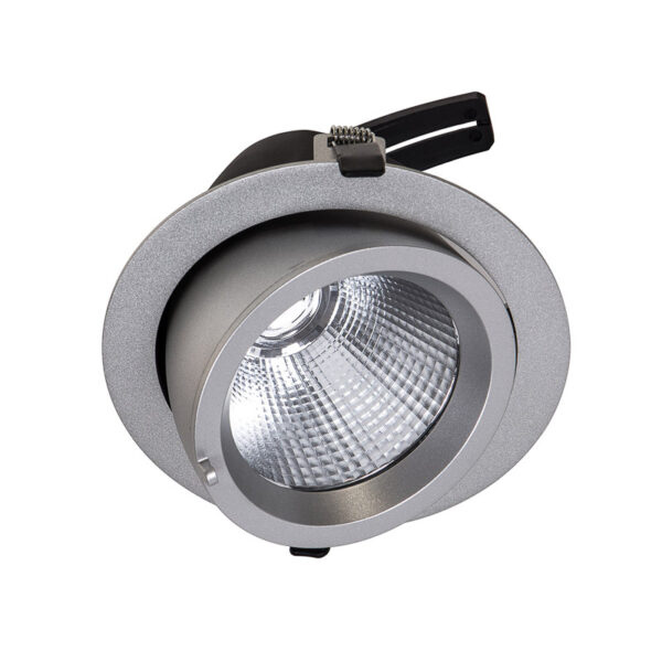 Recessed ceiling light Lux Baluum SV – minimalist recessed ceiling light in silver and aluminum