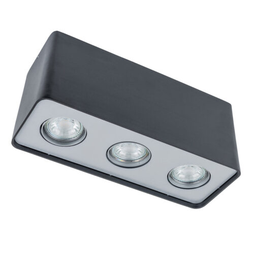Surface mounted ceiling light Lux Harris – surface mounted ceiling lights in black and aluminium metal