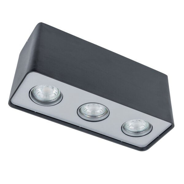 Surface mounted ceiling light Lux Harris – surface mounted ceiling lights in black and aluminium metal