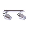 Spotlight Lux Josie – focused LED spotlight in satin nickel and metal