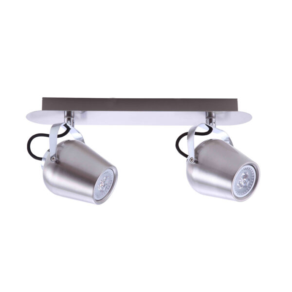 Spotlight Lux Josie – focused LED spotlight in satin nickel and metal