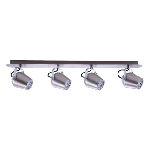 Spotlight Lux Josie – focused LED spotlight in satin nickel and metal