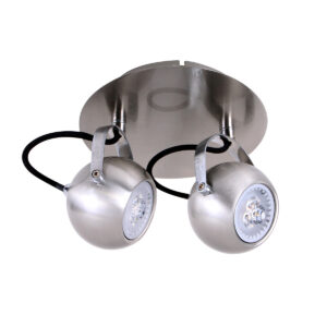 Spotlight Lux Nicola SN – focused LED spotlight in satin nickel and metal