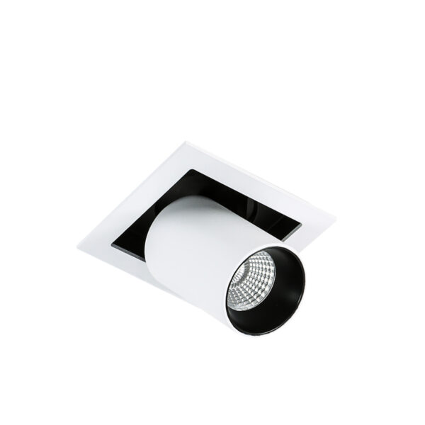 Recessed ceiling light Lux Mercanta Single 4000K – minimalist recessed ceiling light in white