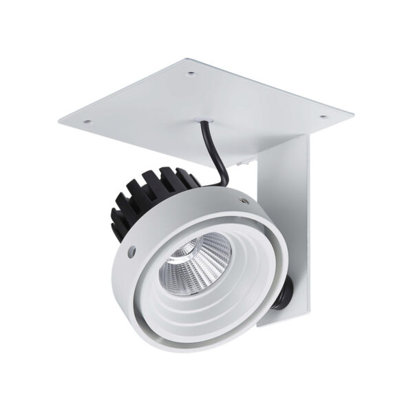 Recessed ceiling light Lux Patrizio Single 3000K – minimalist recessed ceiling light in white