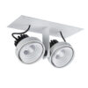 Recessed ceiling light Lux Patrizio Double 3000K – minimalist recessed ceiling light in white