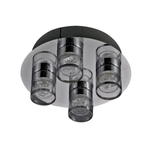Spotlight Lux Marc – focused LED spotlight in chrome and metal