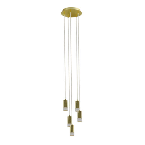 Pendant lamp Lux Mentin – modern pendant lamp in brushed brass and metal