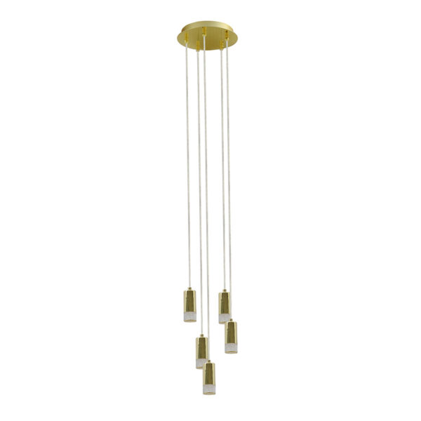 Pendant lamp Lux Mentin – modern pendant lamp in brushed brass and metal