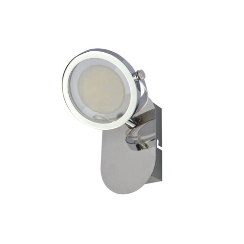 Spotlight Lux Alessio – focused LED spotlight in chrome and acrylic