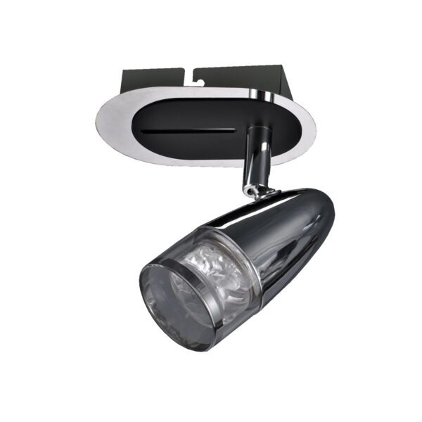 Spotlight Lux Albane – focused LED spotlight in chrome and metal alloy
