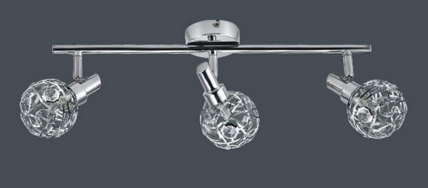 Spotlight Lux Erazma – focused LED spotlight in chrome and metal