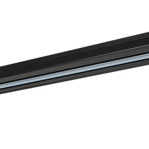 Track lighting rail Lux 1-circuit 1 m black – track lighting rails in black and aluminum
